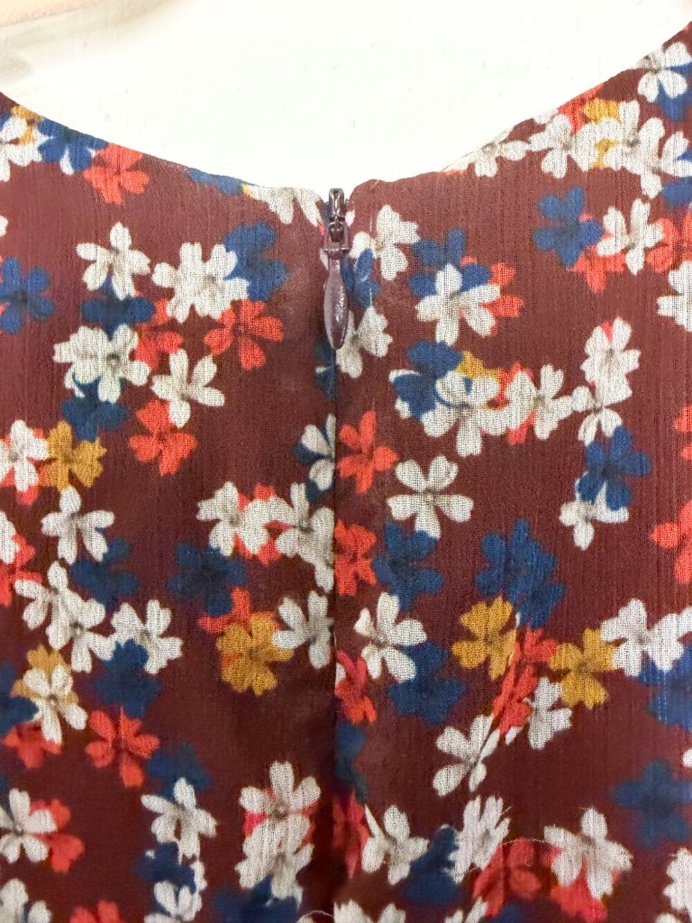Jason Wu Collective Floral Sheer Peplum Blouse -Boho-- Burgundy– 4- MSRP $350 - Picture 7 of 14